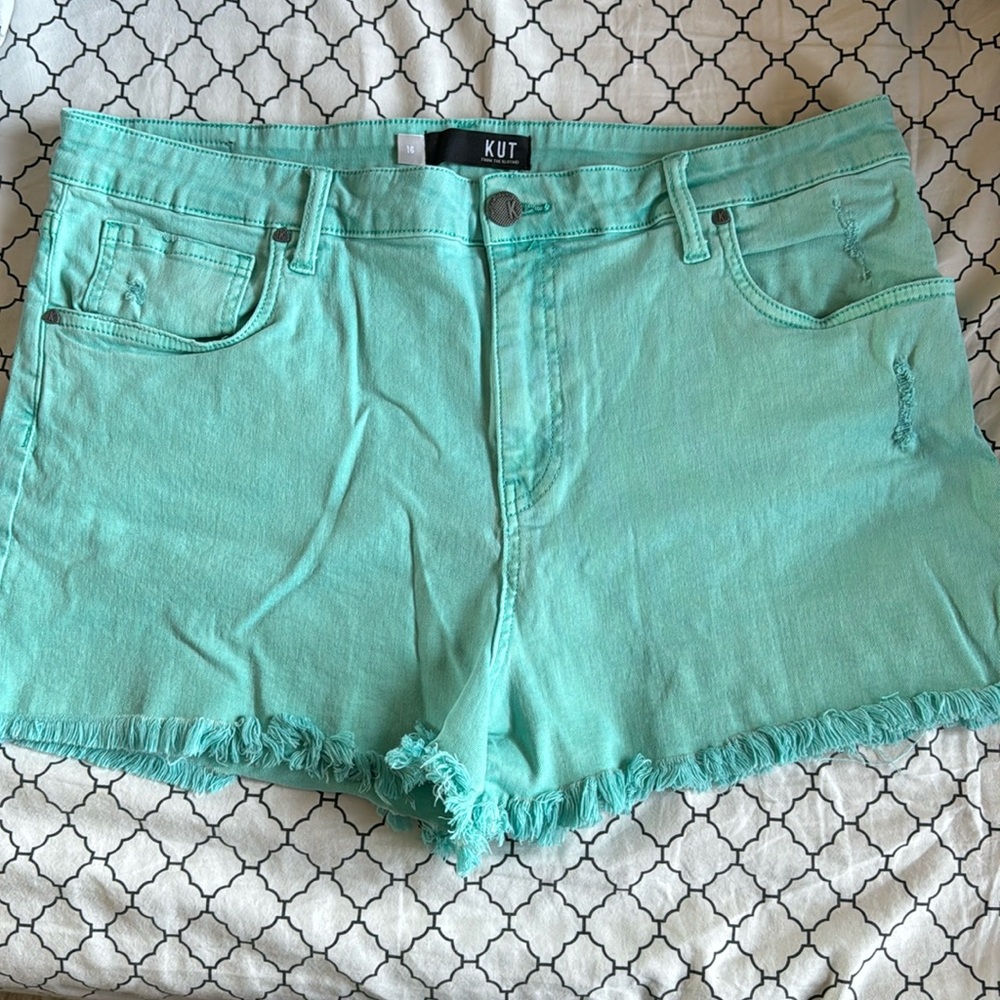 KUT Jane high rise shorts size 16